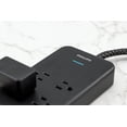thumbnail image 6 of Philips 6-ft 9-Outlet Surge Protector, 1 USB-A, 1 USB-C, 15W, 2400 Joules, Braided Cord, 6ft, Black, 6 of 10