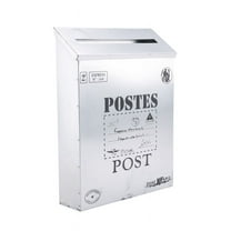Mailbox Vintage Wall Mount Mailbox Post Letter Box Silver