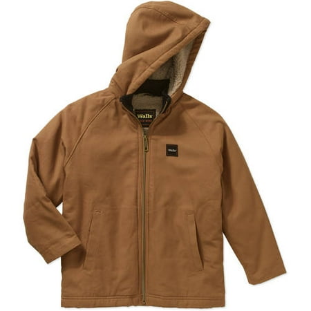 Boys' Sherpa Hooded Jacket with Kids Grow System