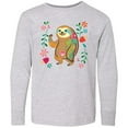 thumbnail image 3 of Inktastic Sloth Cute for Girls Long Sleeve Youth T-Shirt, 3 of 5