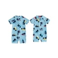 thumbnail image 3 of Aojekbee Kids Boys Summer Swimwear Casual Tractor/Fish Print Short Sleeve Zipper Rash Guard Swimsuit Beachwear Bathing Suit, 3 of 10