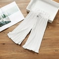 thumbnail image 2 of fatyb Little Big Girls Wide Leg Pants Elastic Waist Pleated Trousers Ruffle Flowy Girls Palazzo Pants, 2 of 5