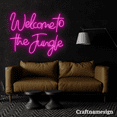 thumbnail image 2 of Craftnamesign Welcome To The Jungle Neon Sign for Bedroom Living Room Bar Wall Decor, 2 of 5