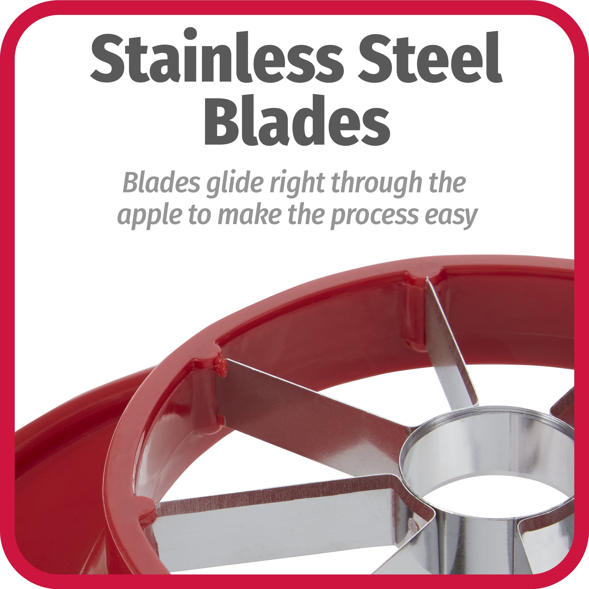(2 pack) GoodCook Stainless Steel Fruit & Vegetable Corer and Slicer, 8-Slices