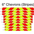 thumbnail image 2 of Oralite Lime & Red Reflective Chevron Panel (Multiple Sizes) Reflexite 1 Piece Pre-Fab, 2 of 5