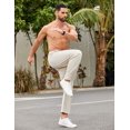 thumbnail image 6 of COOFANDY Men's Jogger Sweatpants Cotton Yoga Pants Casual Straight Leg Trousers Lounge Pants, 6 of 9