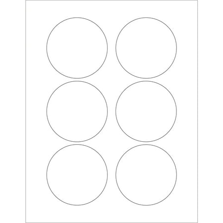UPC: 0848109045344 | Tape Logic Glossy White Circle Laser Labels 3 Glossy White 600/Case LL304