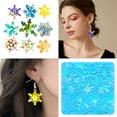 thumbnail image 6 of Silicone Mold Snowflake Pendants Resin Molds Unique Christmas Tree Charm Epoxy Mold Festive Ornaments, 6 of 9