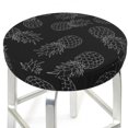 thumbnail image 5 of Salouo White Pineapples Pattern Bar Stool Cushion Cover, Round Crease-Resistant Stretchy Dustproof Stool Seat Slipcover for Bar Round Chair-13 inch, 5 of 6