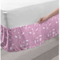 thumbnail image 2 of Geometry Bed Skirt, Rhythmic Notebook Divider Measuring Tools Bicolored Illustration Pattern, Elastic Bedskirt Dust Ruffle Wrap Around for Bedding Decor, 4 Sizes, Pale Mauve and White, by Ambesonne, 2 of 2