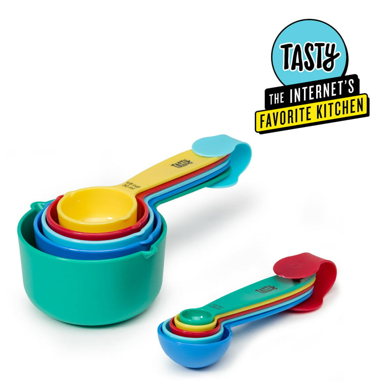 Tasty 10-Piece Measuring Cup and Spoon Set, Multi-Color 