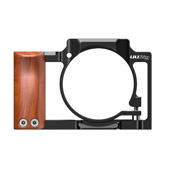 Bearachild Jaula para cámara Digital , mango de madera profesional, montaje de zapata fría desmontable, reemplazo de empuñadura de mano para Accesorios de cámara y óptica