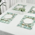 thumbnail image 5 of REGALWOVEN Farmhouse Placemats Set of 6 Linen Placemats for Dining Table Decor Indoor Outdoor Washable Kitchen Table Mat Wipe Clean Green 18*12in, 5 of 5
