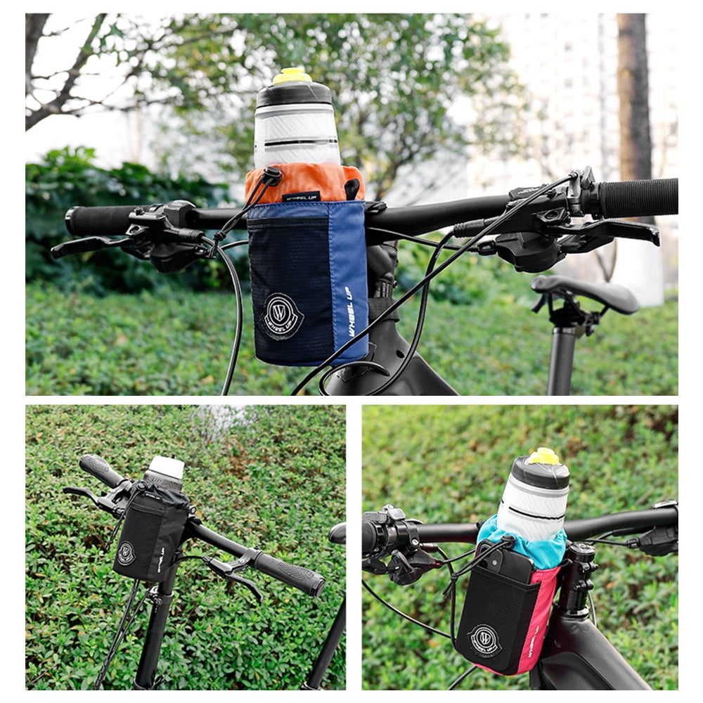 Bike Water Bottle Holder Bag Handlebar Drink Beverage Holder Bag Container Cycling Front Bag Bike Pannier