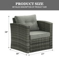 thumbnail image 2 of Cozyhom PE Wicker Outdoor Single Sofa,Modern Living Room Sofa with Armrest,Gray, 2 of 7
