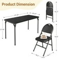thumbnail image 2 of Protable Folding Table and Chairs, 5 Piece Folding Card Table and Chairs Set, Foldable Upholstered Table and Chairs Set of 5, for Dining Room, Living Room, Office, Camping, 2 of 7
