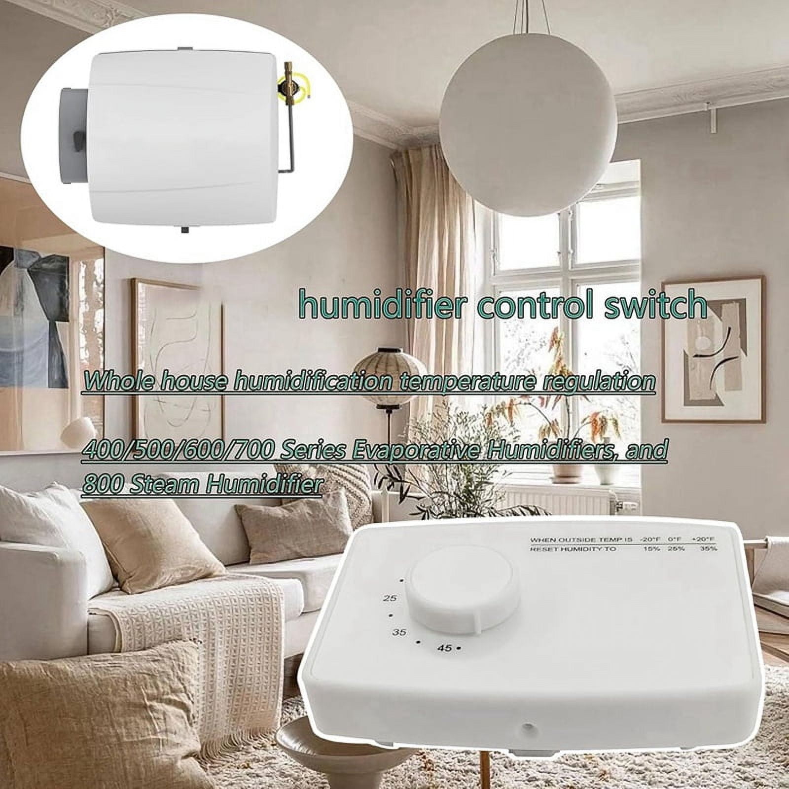4655 Digital Control Humidistat Control Switch for Whole-House Duct or Wall Mounted Humidifier Control Humidistat 110v