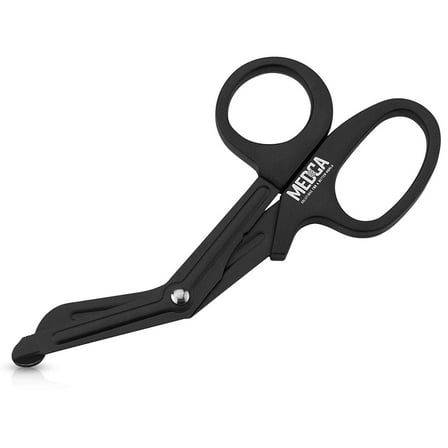 MEDca 7.5" Trauma Shears - Stainless Steel EMT Bandage Scissors, Black