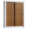 thumbnail image 1 of Ropero Closet Madesa Dallas 2 Puertas Corredizas 2 Cajones Blanco/Marrón, 1 of 5