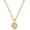 Gold D, variant on Initial Necklaces for Women, 14K Gold Plated Round Letter Pendant Capital Monogram Necklace Alphabets from A-Z Figaro Chain Jewelry