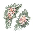 thumbnail image 5 of QccHieUs 2x Wedding Arch Flowers with Green Leaves Decor Beautiful Artificial Flower for Pink White, 5 of 9