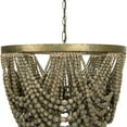thumbnail image 5 of Creative Co-Op 2-Tier Draped Wood Bead Chandelier, 5 of 7