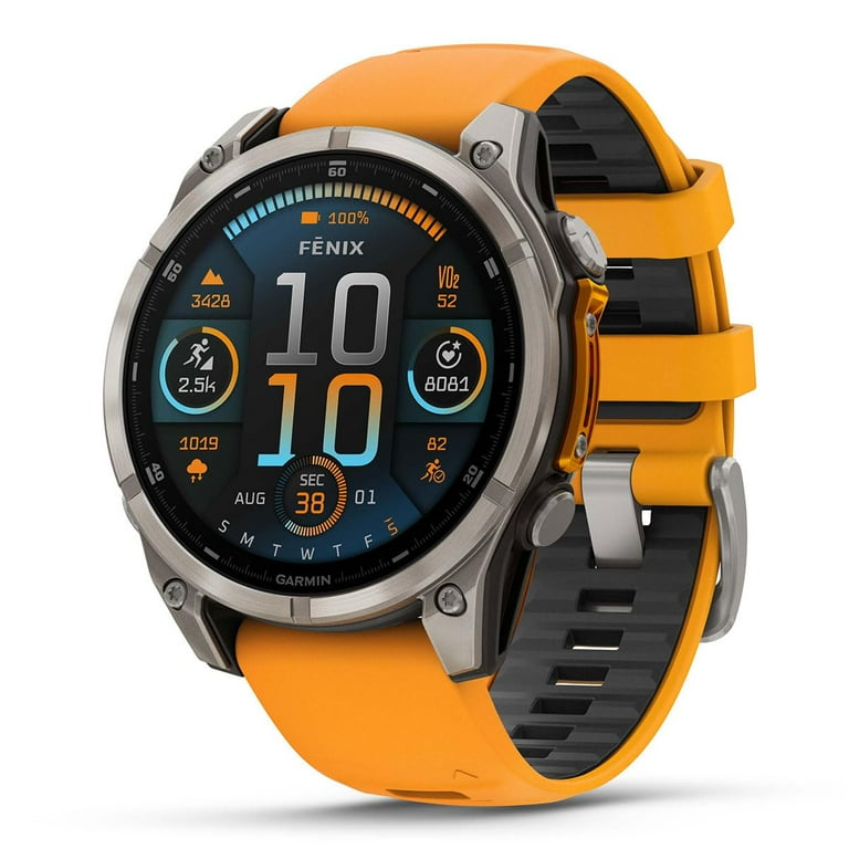 Garmin Fenix 8 AMOLED Sapphire (47mm, Titanium/Spark Orange