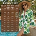 thumbnail image 7 of Xoenoiee Tropical Monstera Palm Leaves Print Womens Swimsuit Cover Up Shirts Oversized Beach Bikini Bathing Suit Coverups Beachwear Button Up Blouse Top Vacation Outfit, L, 7 of 7