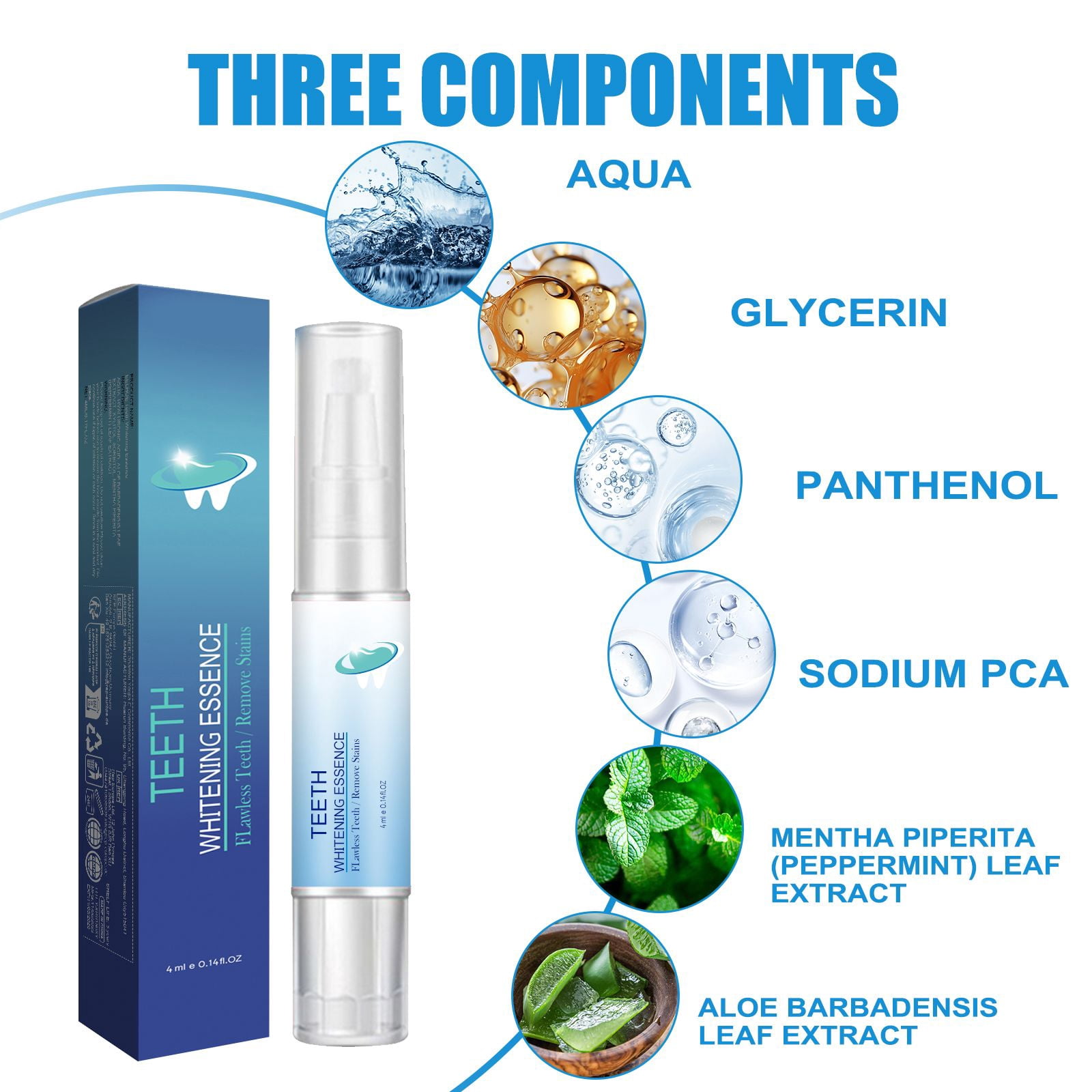 Alvantor Teeth Whitening Pen for Deep Cleaning, Stain Removal, Plaque Cleaning, Fresh Breath, 0.14 fl. oz