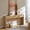 Natural Oak, variant on KeyWhat 63" Farmhouse Console Table with 3 Drawers, Light Knotty Finish, Rounded Corners for Living Room, Entryway, Hallway ,Light Knotty Wood