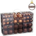 thumbnail image 1 of Christmas Tree Balls Set In 10 Christmas Colors - 100 Christmas Balls Copper Made Of Plastic -Bronze- Christmas Tree Decorations & Christmas Tree Decorations, 1 of 4