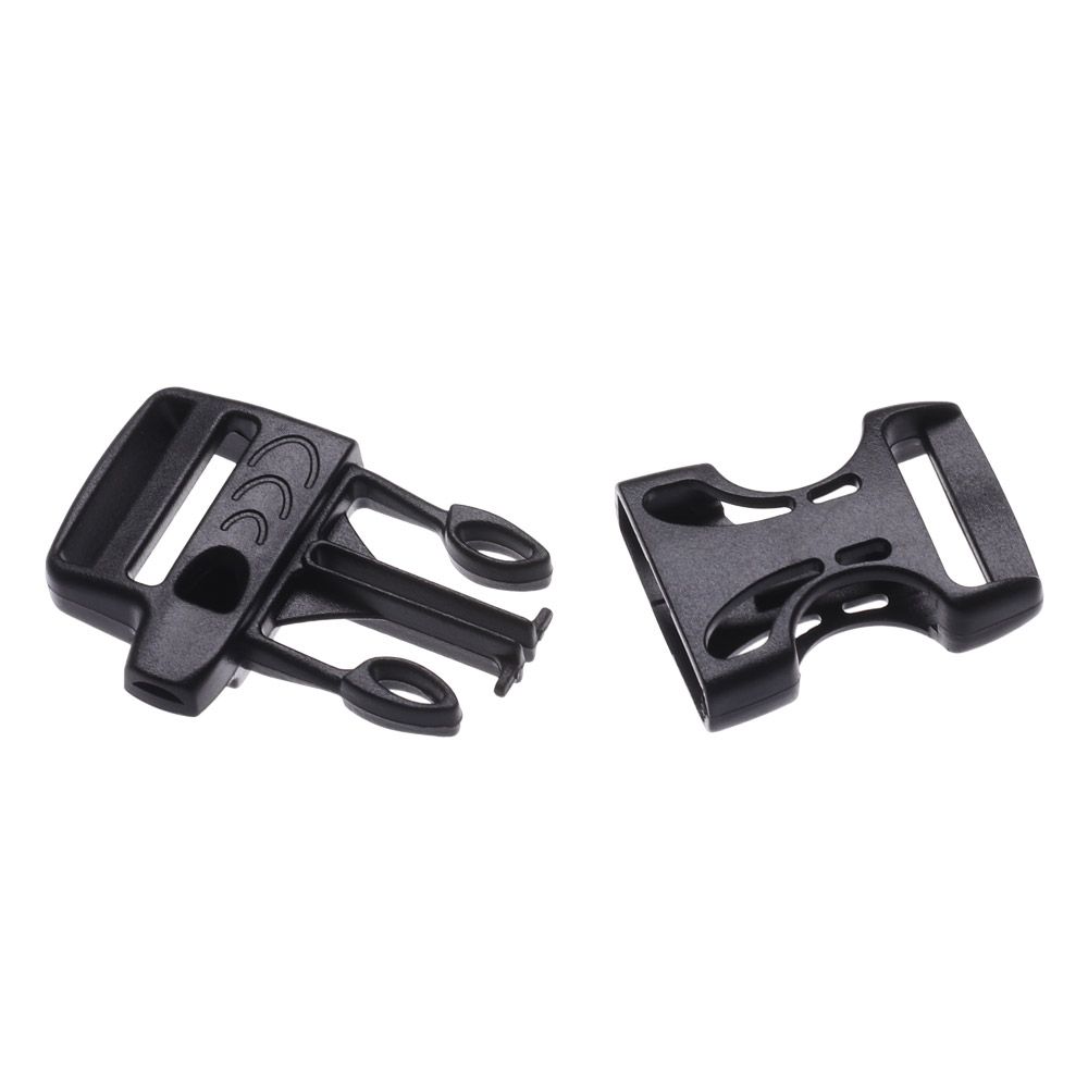 2/4/8pcs Plastic Outdoor Curved Emergency Tool Bag Parts Survival Whistle Buckles Side Release Buckle Bracelet Strap Paracord Accessories 4pcs Style 3