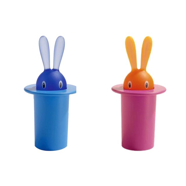 de palillos de , de palillos de en conejo portátil, soporte para palillos de .,Caja de palillos automática Regalos Azul rosado Baoblaze Dispensador de palillos de dientes