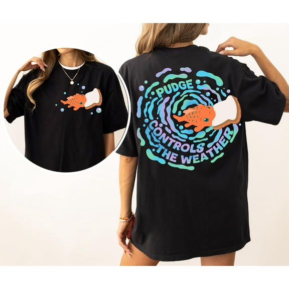 SEIKEMS 2-sided Pudge Controls The Weather Shirt, Pudge The Fish Shirt, WDW Disneyland Matching Family Shirt