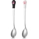 thumbnail image 1 of Paquete de 2 cucharas para perros y gatos, tarro para mascotas, cuchara de acero inoxidable para comida de mascotas, cuchara para garra de gato, tarro de comida para perros y gatos, blanco y negro Zhivalor WRJM-287, 1 of 4