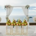 thumbnail image 3 of 4X Gold Metal Flower Stand Ballon Stand 60cm for Wedding Stage Decoration Plant Rack, 3 of 16