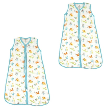 Luvable Friends Baby Boy And Muslin Wearable Sleeping Bag 2 Pack Abc 12 18 Months