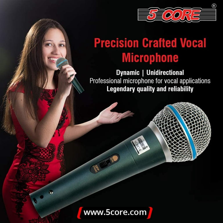 Handheld Karaoke DJ Vocal Dynamic Microphone Mic On/Off Switch XLR to 1/4  Cable - Helia Beer Co