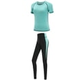 thumbnail image 1 of Ropa Deportiva de secado rápido para mujer, conjunto de ropa de yoga para gimnasio, traje de abrigo, sujetador, camiseta y leggings para entrenamiento, 2019, 1 of 5