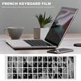 thumbnail image 4 of White Letters French Azerty Keyboard Sticker Cover Black for Laptop PC, 4 of 5