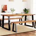 thumbnail image 1 of vidaXL Dining Table with Live Edge 180x90x75 cm Solid Wood Acacia, 1 of 5