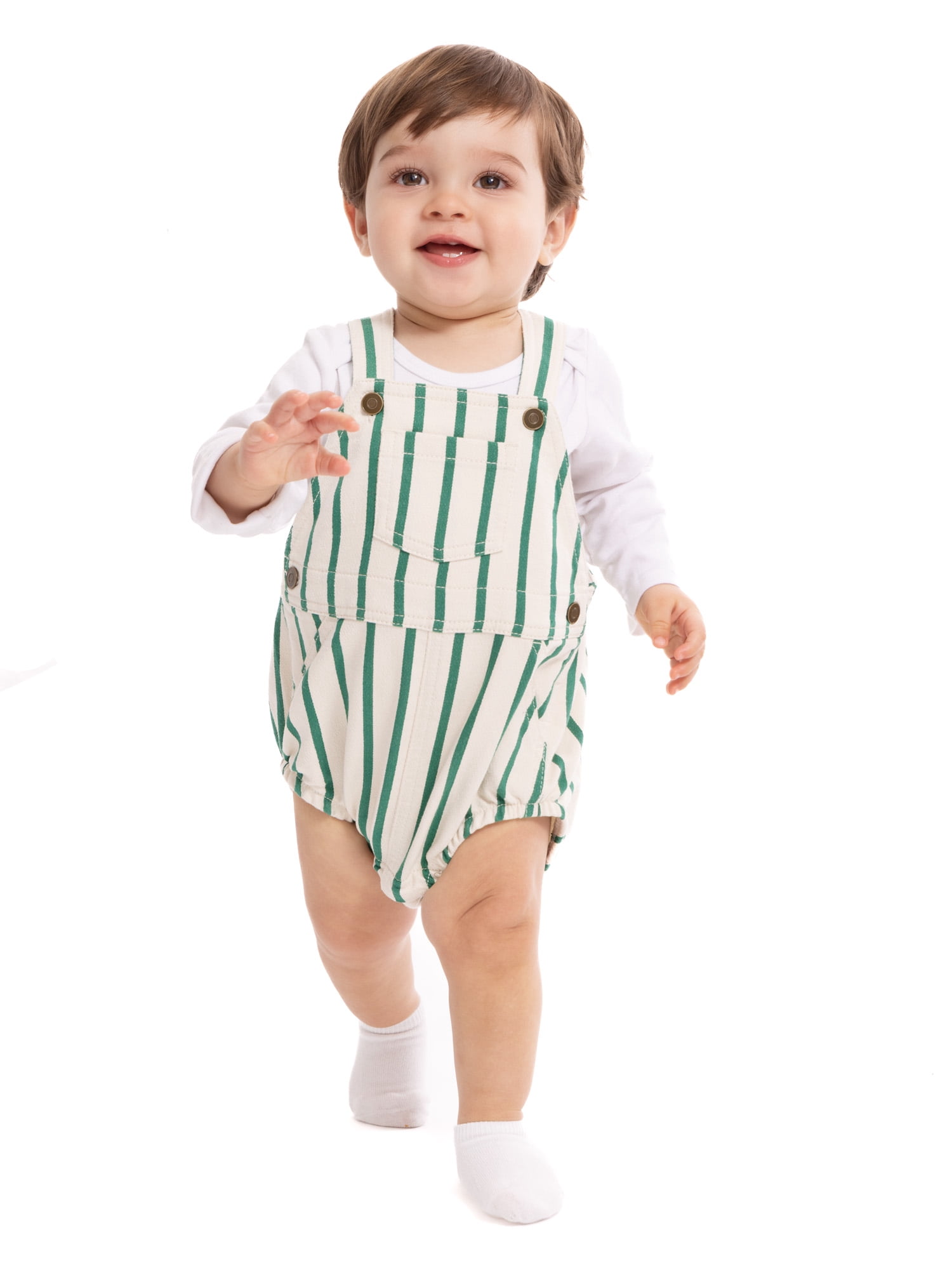 Wonder Nation Baby Boys Sleeveless Overall Romper, Sizes 0/3M-24M