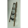 thumbnail image 2 of Rustic Wood and Galvanized Zinc Finish Metal 4 Basket Leaning Ladder Shelf, 2 of 3