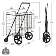 thumbnail image 2 of DEXTRUS Large Folding Heavy Duty Rolling Utility Shopping Cart with Lockable Wheels and Adjustable Handle, 2 of 8