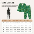 thumbnail image 4 of Gukieu Tennis Rackets and Balls Print Women's Long Sleeve Pajama Set, Button Top Elastic Pocket Pajama Pants Two Piece Set Home Wear-Small, 4 of 7