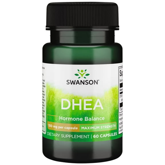 Swanson DHEA - Natural Supplement to Support Healthy Aging - Supports Hormone Balance and Immune Support - Helps Maintain Energy and Drive - (60 Capsules, 100mg Each)