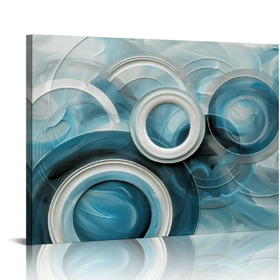 Orinice  Wall Art for Living Room Large Abstract Wall Pictures Teal Gray Modern Office Paintings Ready to Hang for Dining Room Bedroom Bathroom Canvas Artwork Print Wall Decor  20x16in