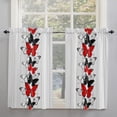 thumbnail image 2 of Farmhouse Butterflies Window Short Curtains 63 Inch Length, Red Black Butterfly on Wood Rod Pocket Window Treatment Kitchen Drapes for Bedroom, Cafe, Living Room, 2 Panels, 52 W x 63 L, 2 of 5