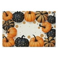 thumbnail image 2 of Placemats Set of 6 Fall Autumn Pumpkin Farmhouse Table Mat Washable Anti-Skid Table Mats for Halloween Dining Table Accessories 12x18in Seasonal Fall Holiday Table Mats, 2 of 3