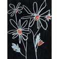 thumbnail image 3 of Goldberger, Jennifer 12x14 Black Modern Framed Museum Art Print Titled - Flower Doodle II, 3 of 5